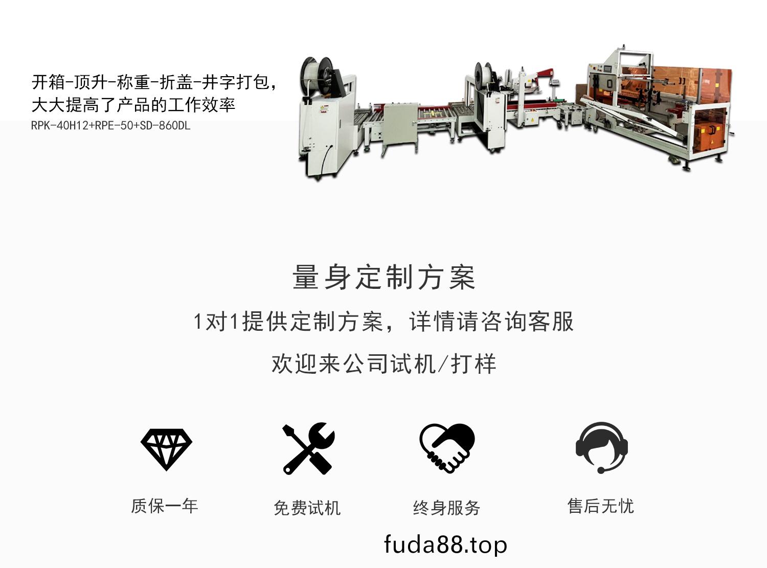 開(kai)箱稱(cheng)重折(zhe)蓋井(jing)字形(xing)打包(bao)流水線細節圖(tu)